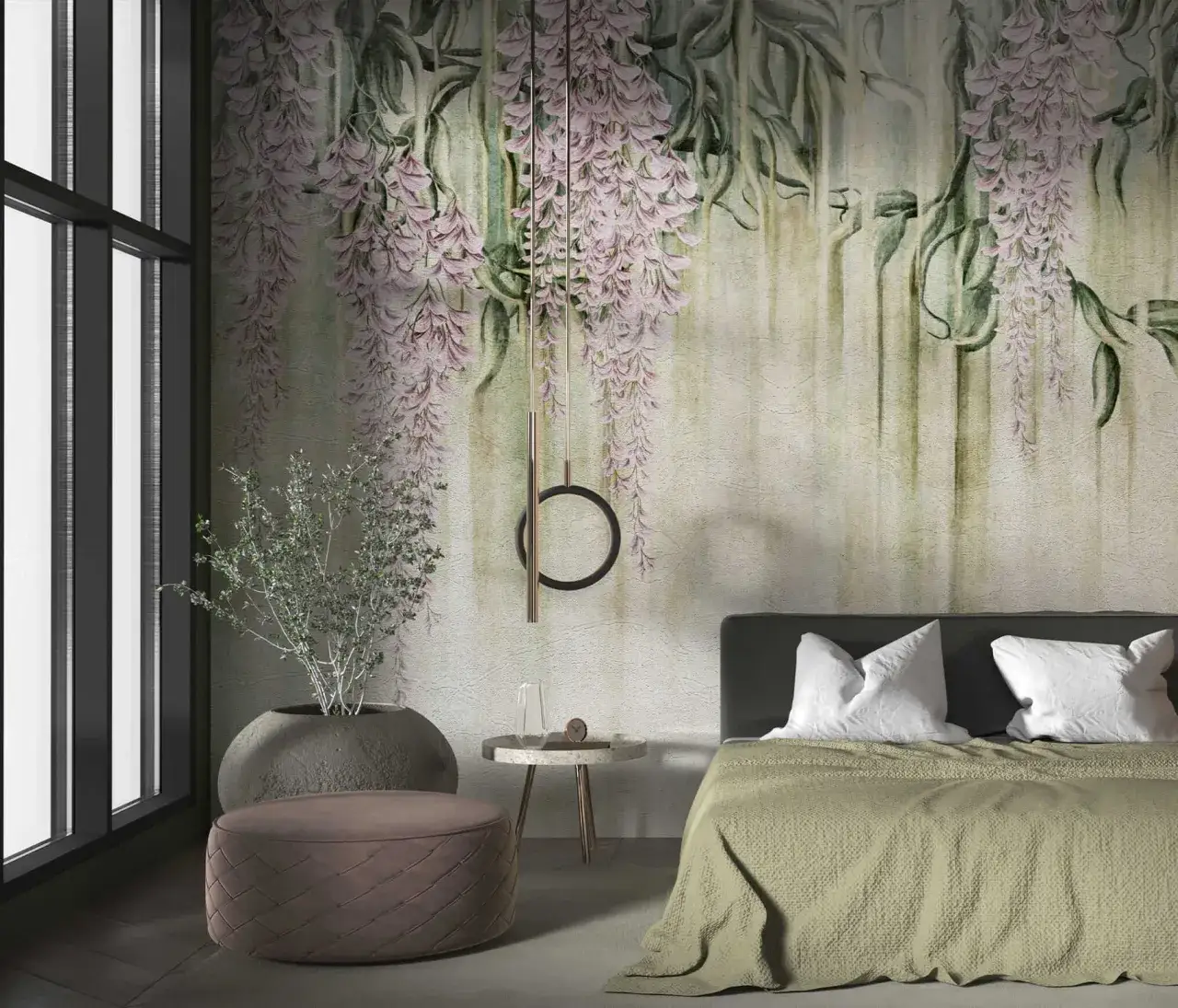 tapeta fototapeta sypialnia inspiracje